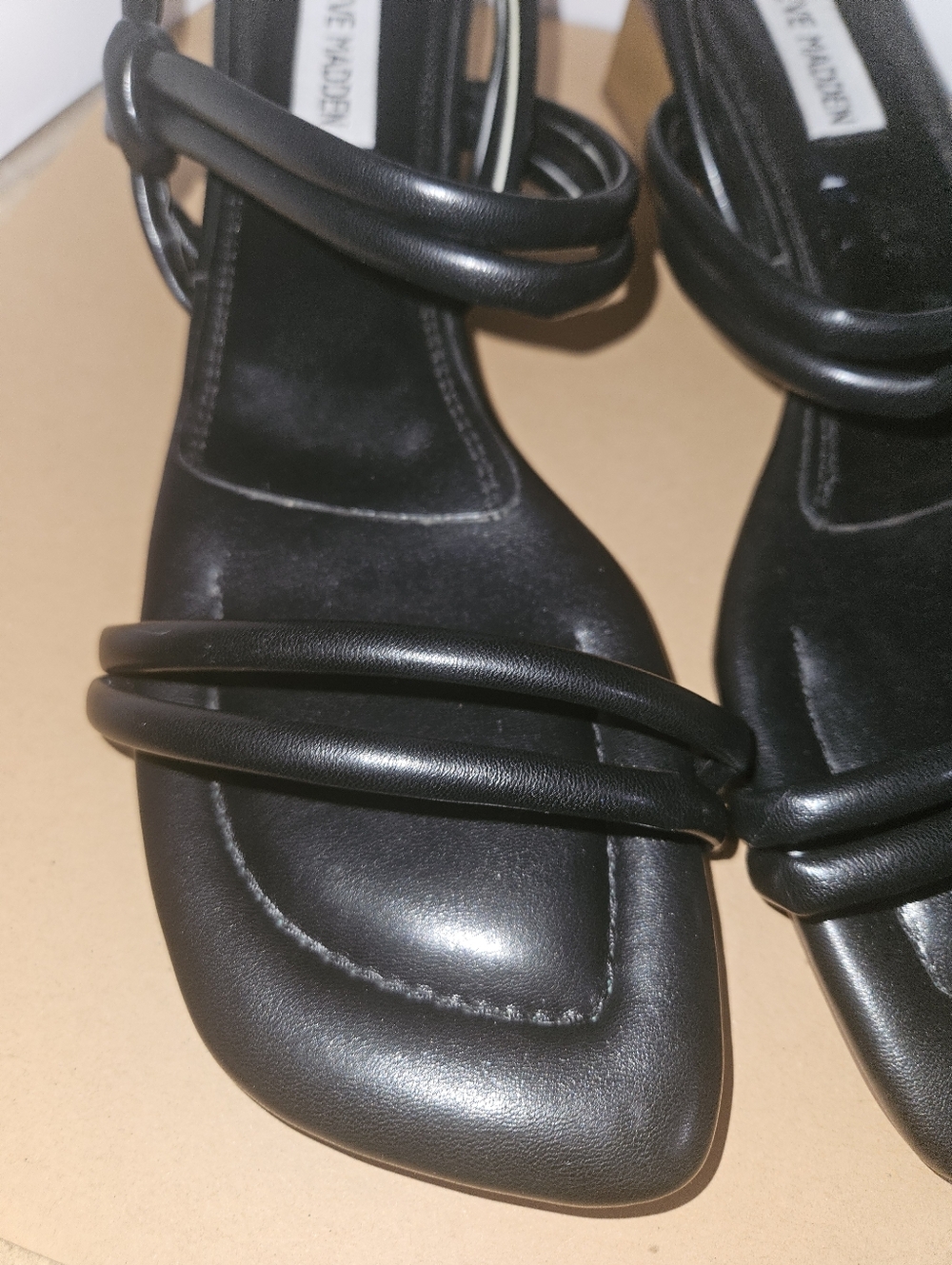 Steve Madden Black Hatti Strappy Sandals. NWOT. (BIN9) - Picture 3 of 8